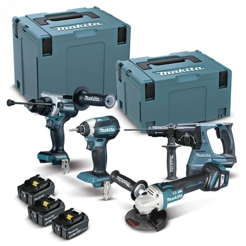 MAKITA – ΣΕΤ ΠΙΣΤΟΛΈΤΟ DHR243+ ΚΡΟΥΣΤΙΚΌ ΔΡΑΠΑΝΟΚΑΤΣΆΒΙΔΟ DHP486+ ΠΑΛΜΙΚΌ DTD153+ ΤΡΟΧΌΣ DGA513 + 3 ΜΠΑΤΑΡΊΕΣ + 1 ΤΑΧΥΦΟΡΤΙΣΤΉΣ + ΚΡΟΥΣΤΙΚΟ ΠΙΣΤΟΛΕΤΟ